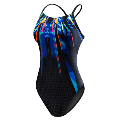 TYR Bravos Diamondfit Swimsuit in blue for women