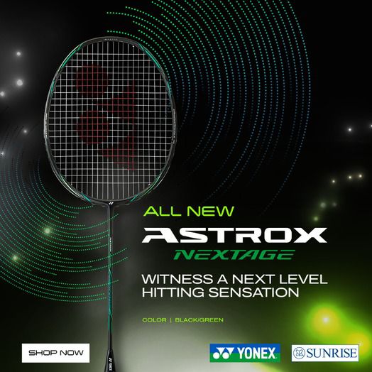 Yonex Astrox Nextage Badminton Racket (Strung) - Black/Green