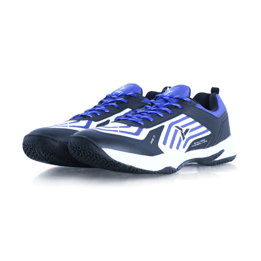 Young RS 11 Badminton Shoe - White/Blue/Black – Achivr