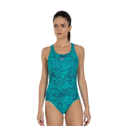 Speedo Boom Allover Racerback Swimsuit