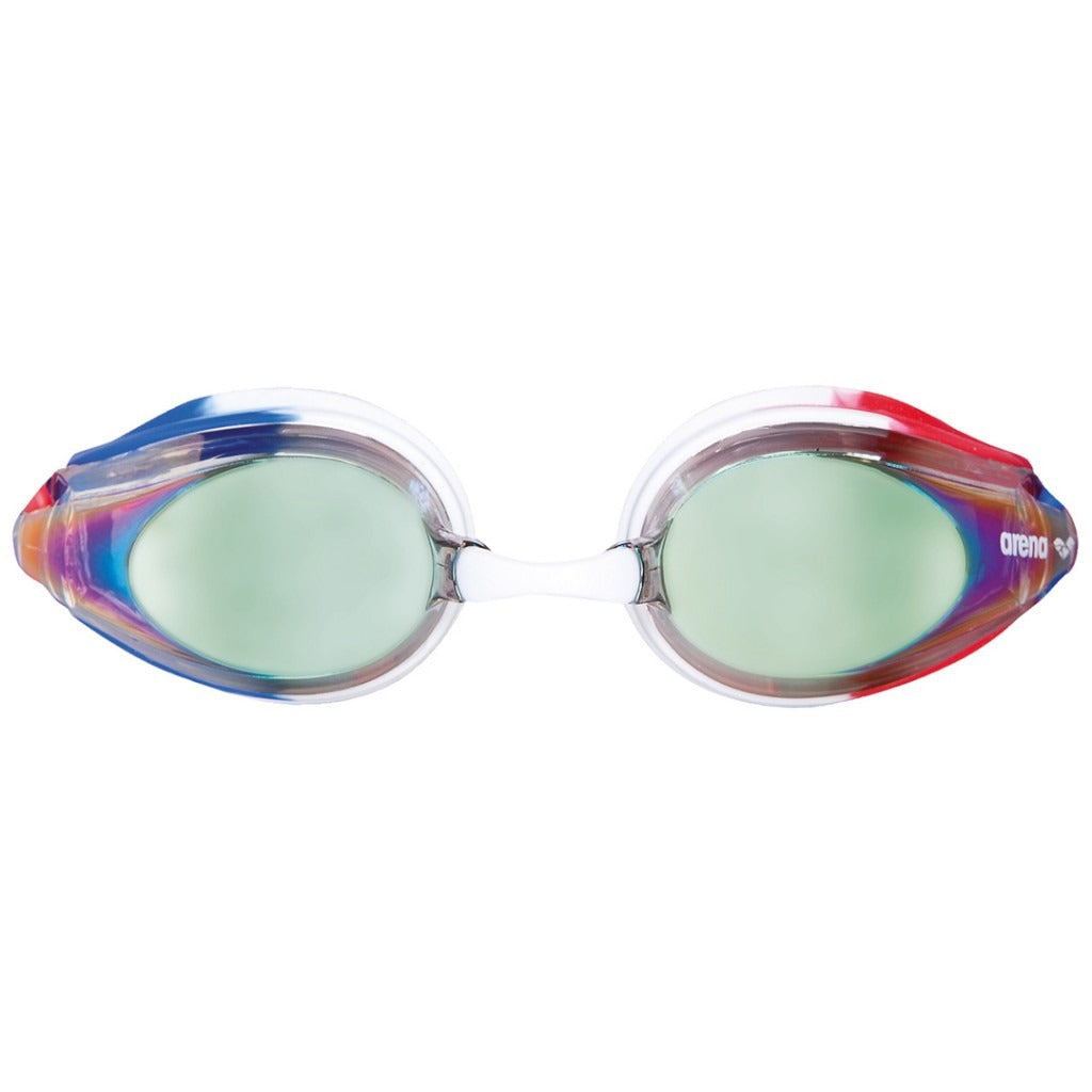 Arena Tracks Mirror Racing Goggle | Gold- Blue Red