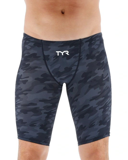 TYR Men's Thresher Camo Jammer Swimsuit | Black